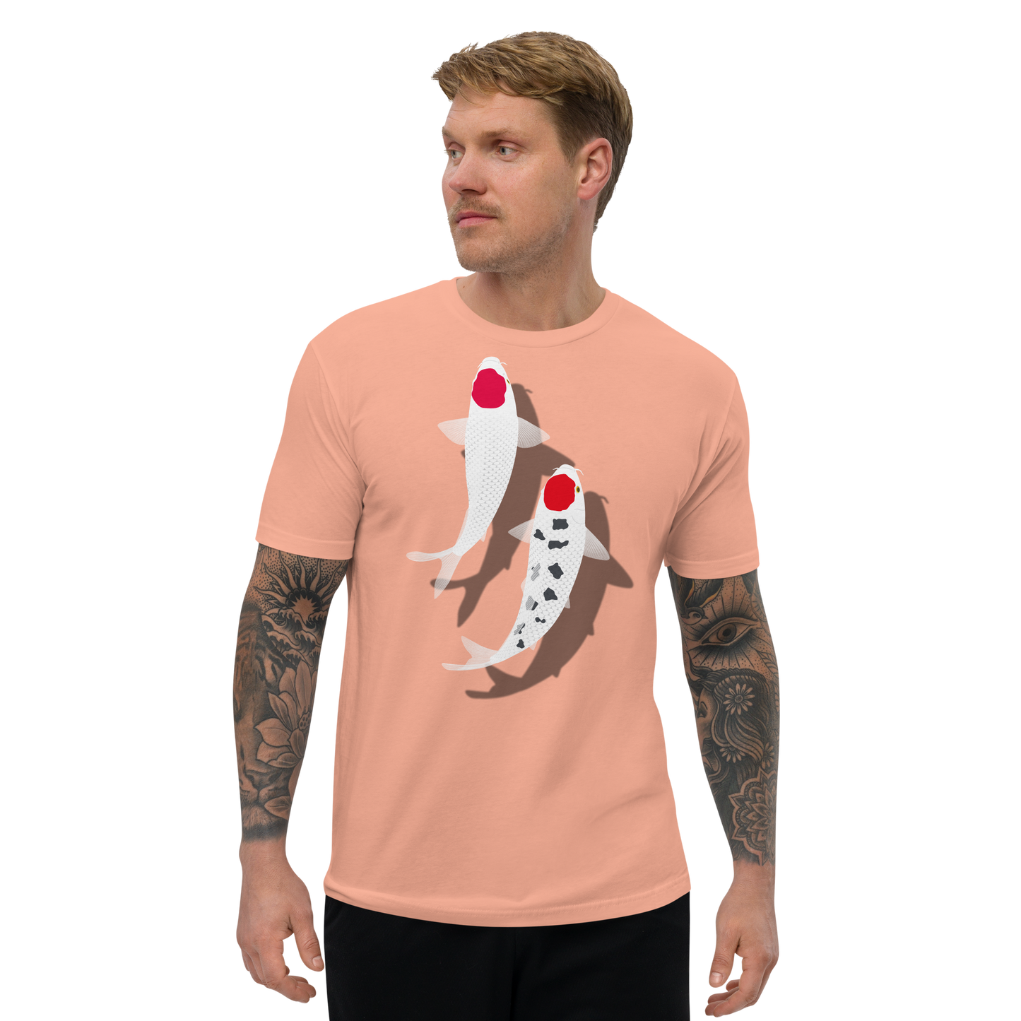 [Koi] Camiseta Tancho Vermelho e Branco (Masculino)