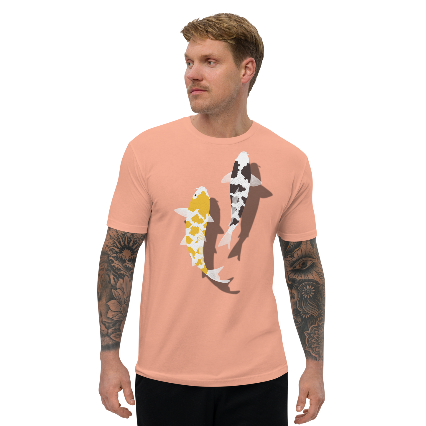 [Koi] T-shirt Tartaruga branca, estofamento alemão (masculino)