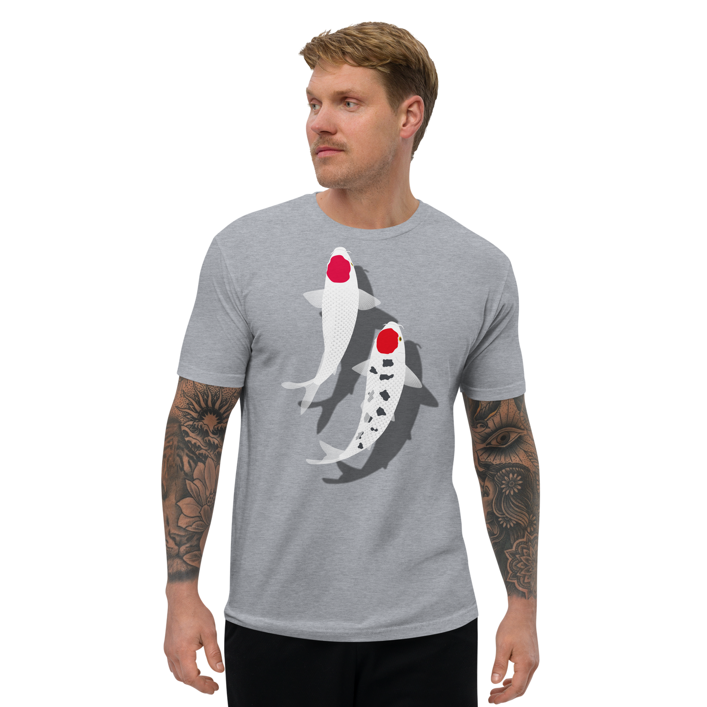 [Koi] Camiseta Tancho Vermelho e Branco (Masculino)