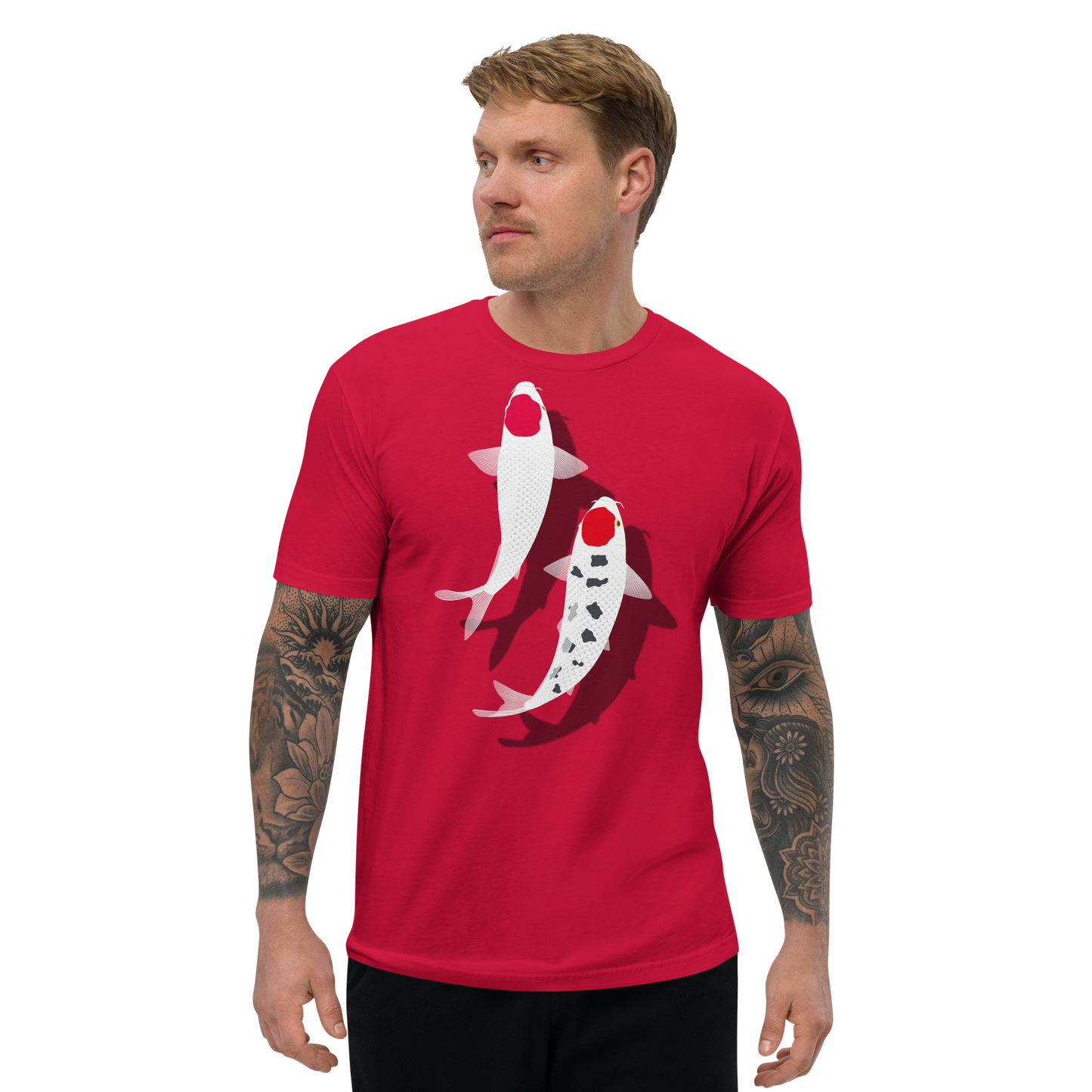 [Koi] Camiseta Tancho Vermelho e Branco (Masculino)