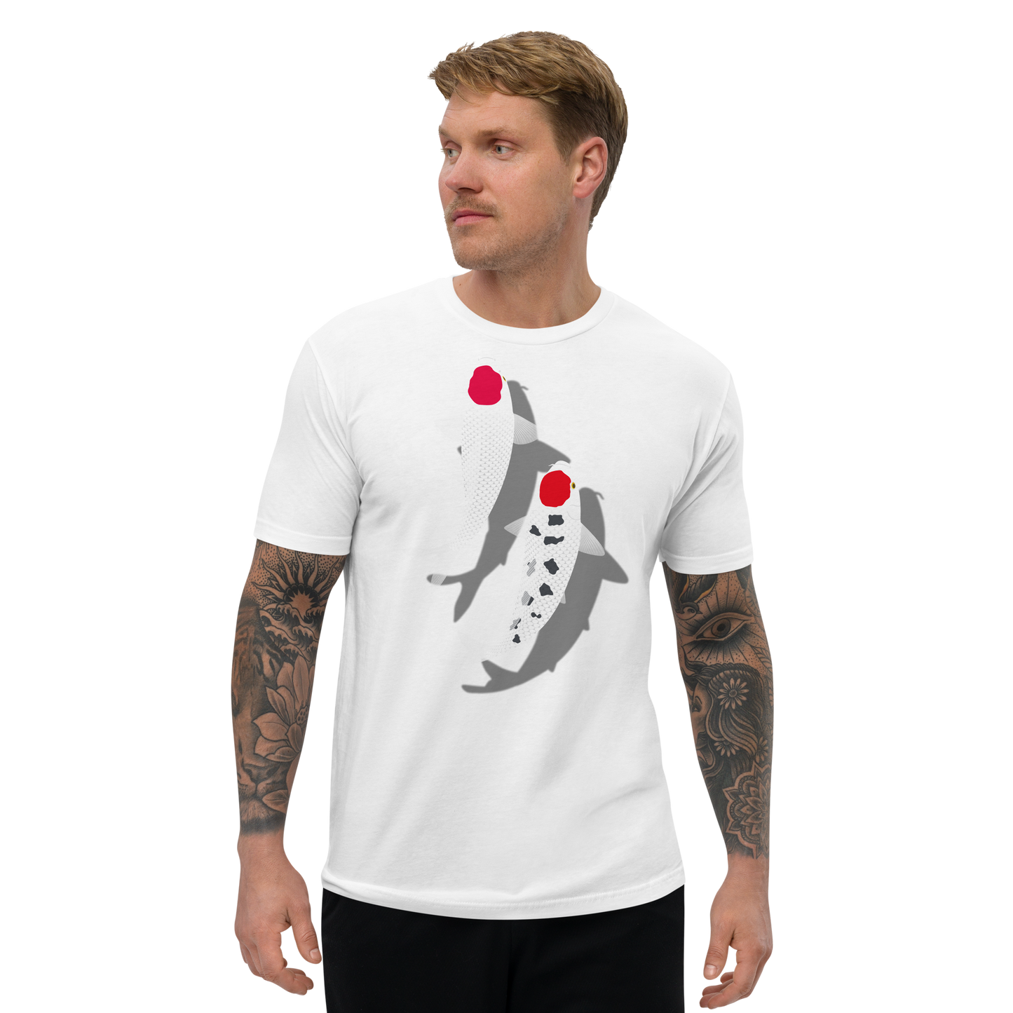 [Koi] Camiseta Tancho Vermelho e Branco (Masculino)