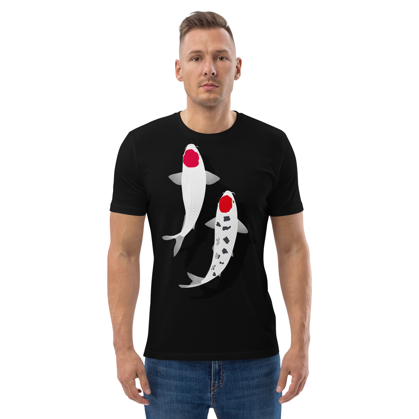 [Koi] Camiseta Tancho Vermelho e Branco (Unissex)