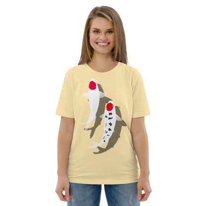 [Koi] Camiseta Tancho Vermelho e Branco (Unissex)