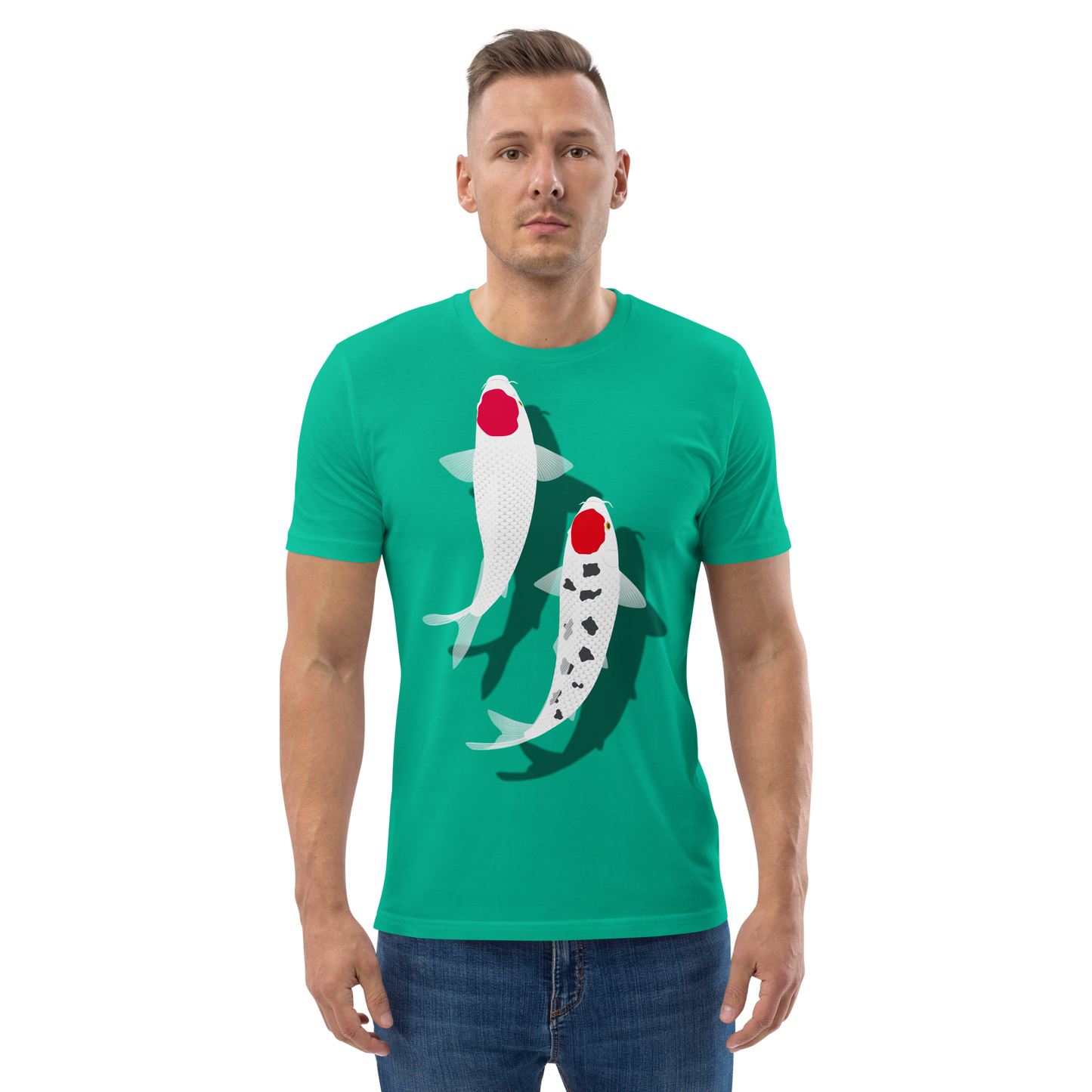 [Koi] Camiseta Tancho Vermelho e Branco (Unissex)