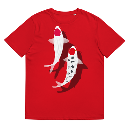 [Koi] Camiseta Tancho Vermelho e Branco (Unissex)