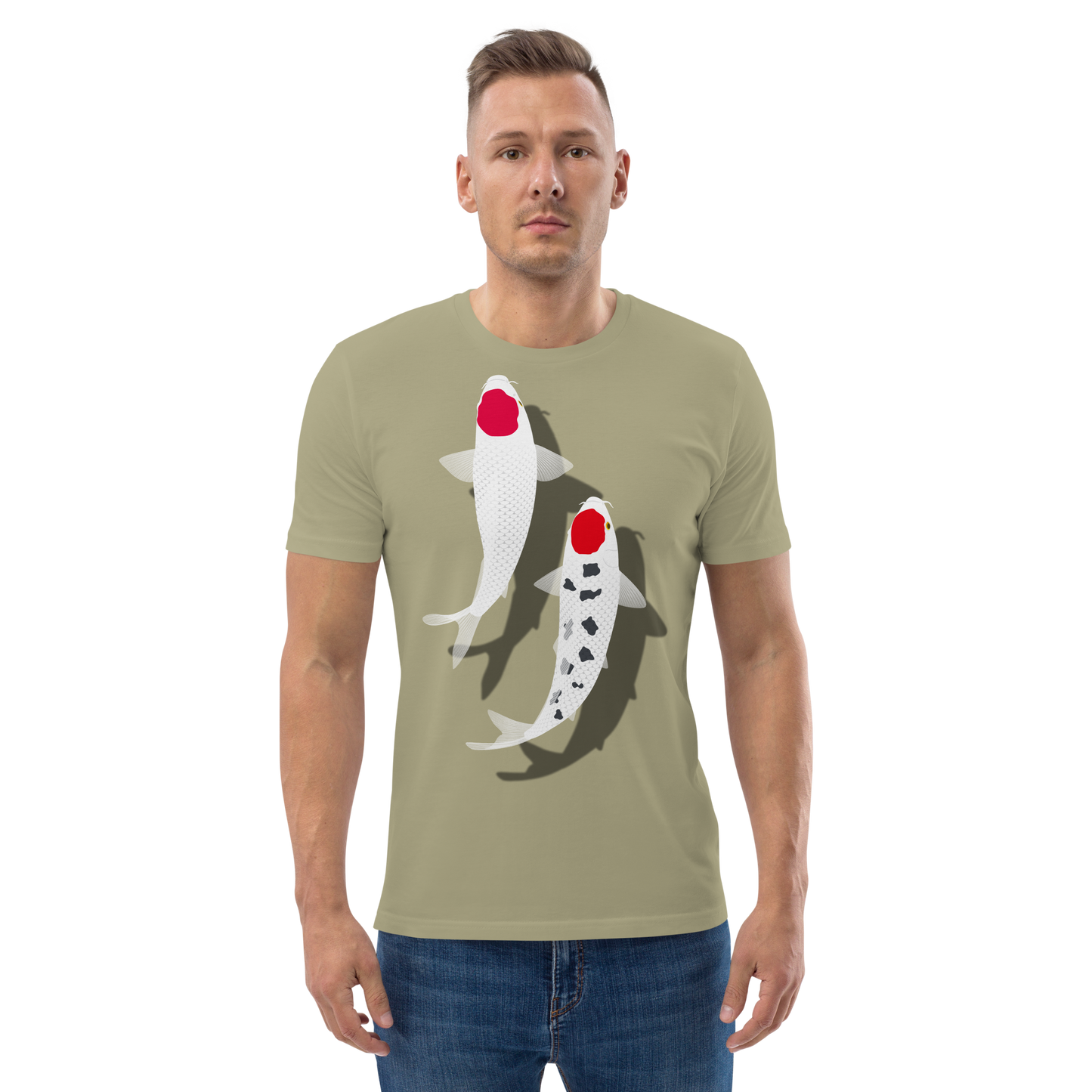 [Koi] Camiseta Tancho Vermelho e Branco (Unissex)