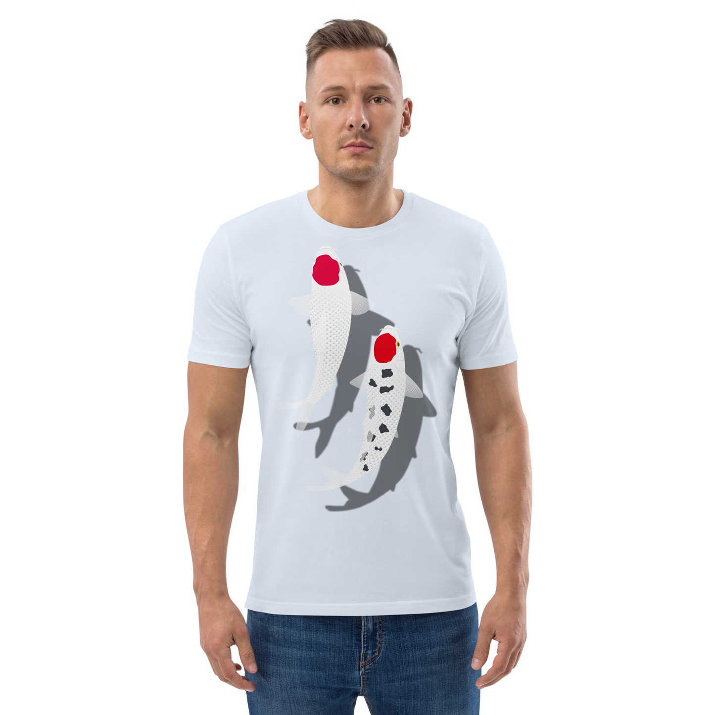 [Koi] Camiseta Tancho Vermelho e Branco (Unissex)