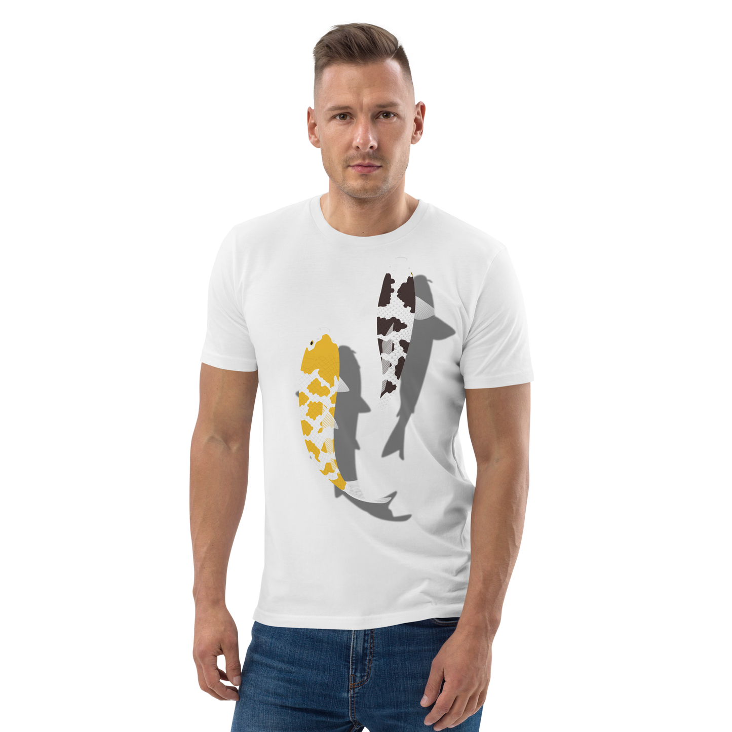 [Koi] T-shirt tartaruga branca, estofamento alemão (unissex)